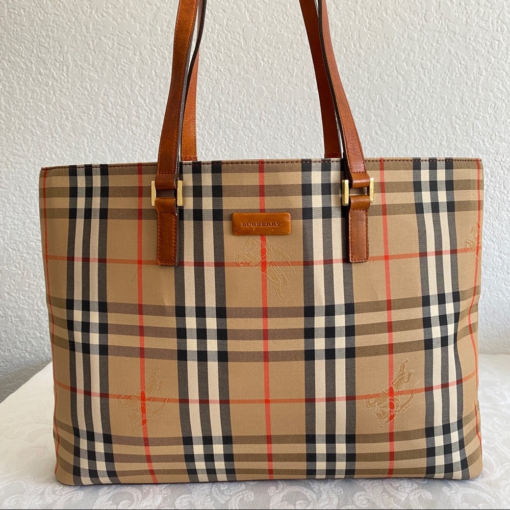 Burberry check tote